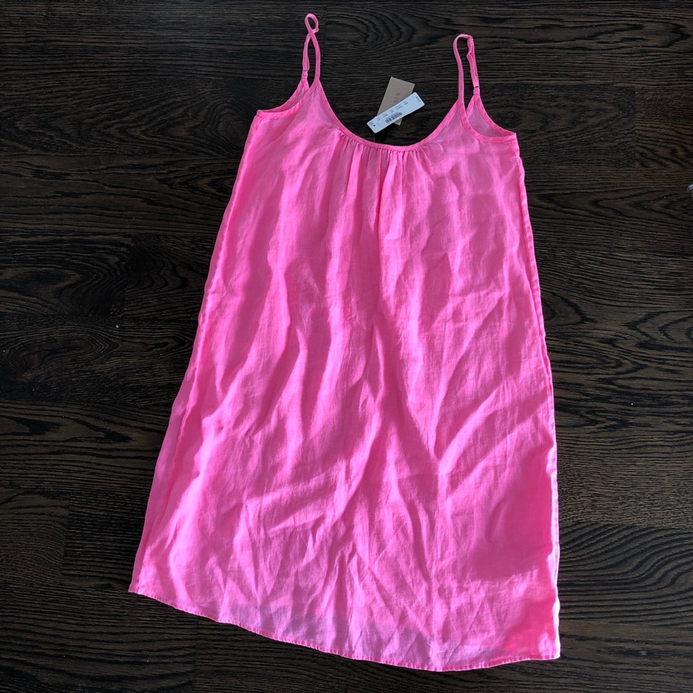 J. Crew linen dress xxs pink adjustable strap